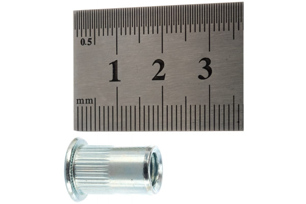 Заклепка резьбовая стальная цилиндрическая с насечкой (250 шт; М8; стандартный борт) MESSER 211108S-250