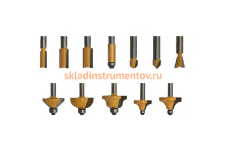 Набор фрез для декоративного применения (12 шт; 8 мм) Энкор 46610