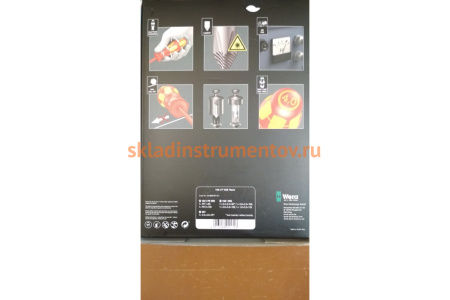 Набор диэлектрических отверток Wera, VDE, индикатор напряжения, подставка, 7 пердметов, WE-006147