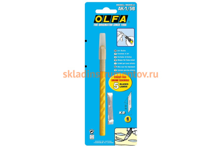 Нож OLFA с перовым лезвием 6 мм OL-AK-1/5B