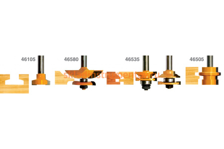 Набор фрез для изготовления филенчатых изделий (5 шт; хвостовик 12 мм) Энкор 46604