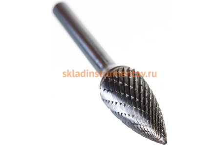 Бор-фреза форма G парабола с заостренной головой (12.7x25 мм; хвостовик 6 мм) D.BOR 9F-16127K02D