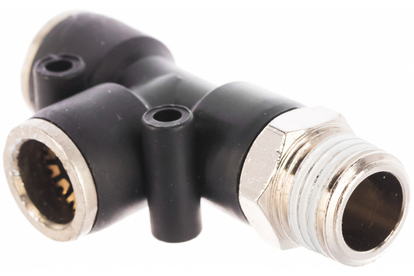 Фитинг Т-образный с наружной резьбой (8 мм; 1/4") для пластиковых трубок ROCKFORCE RF-SPD08-02