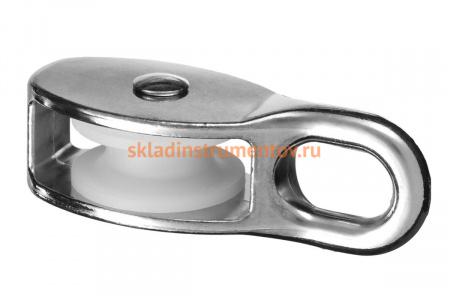 Одинарный блок ЗУБР 7x25 мм, 1 шт, нейлоновый шкив 304586-25