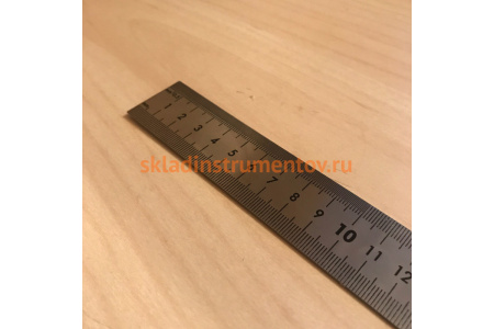 Линейка 400мм (нержавеющая сталь, двухсторонняя шкала) Biber 40163 тов-172037