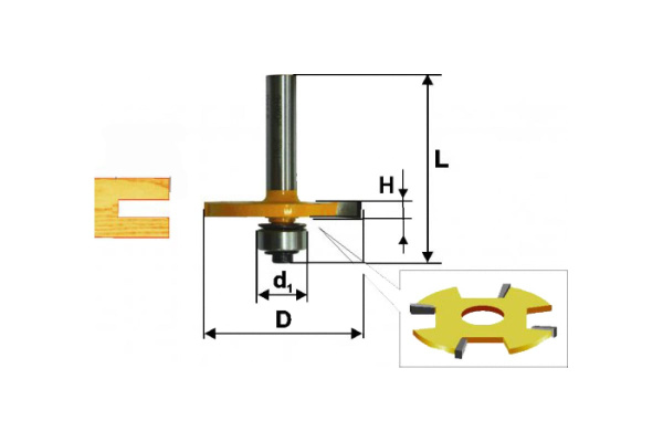 Фреза кромочная фальцевая (50,8х4х67 мм; хвостовик 12 мм) Энкор 10566