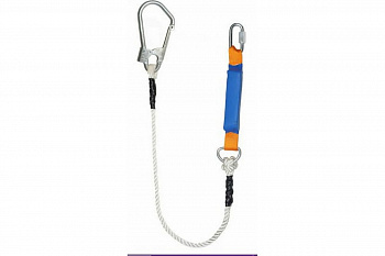 Строп из каната с амортизатором, большим монтажным и соединительным карабином ПРОГРЕСС СЕФЕТИ Строп аВ+Кс исп.3