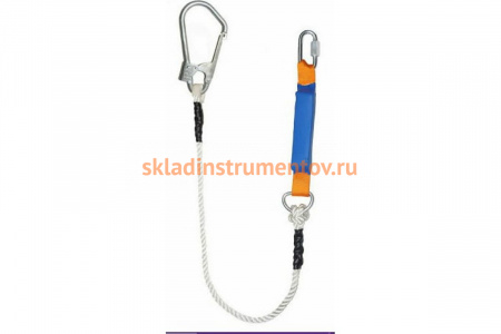 Строп из каната с амортизатором, большим монтажным и соединительным карабином ПРОГРЕСС СЕФЕТИ Строп аВ+Кс исп.3