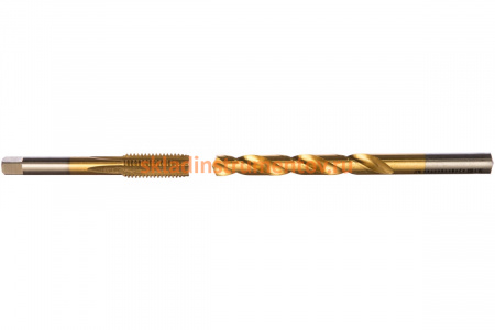 Набор для нарезания резьбы №37 метчик М12x1,75 + сверло d 10,3 мм ПрофОснастка Эксперт HSS M2 TIN 160201017