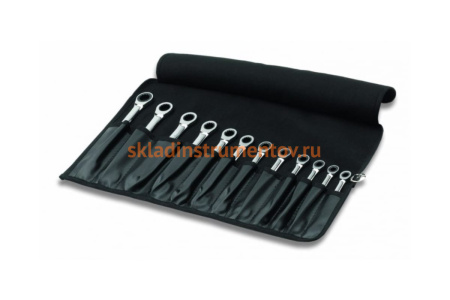 Набор комбинированных рожково-накидных ключей с трещоткой 8-19 мм CIMCO 11 2505