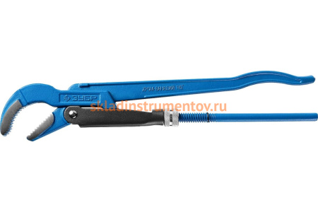 Трубный рычажный ключ ЗУБР ПРОФЕССИОНАЛ, изогнутые губки, цельнокованый, Сr-V, № 2, 1,5" 27337-2_z01