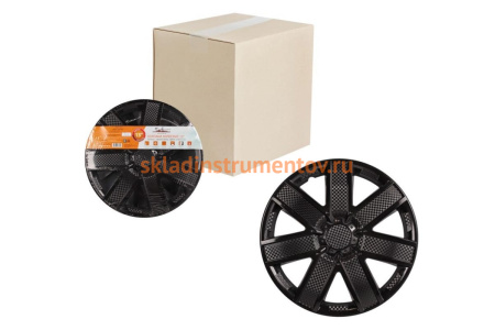 Колесные колпаки Airline 15" Гелакси, черный глянец, карбон, 2 шт. AWCC-15-22