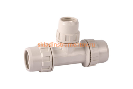 Тройник редукционный "ШиреФит" (20х16х20 мм) для трубопровода Зубр 51506-20-16-20