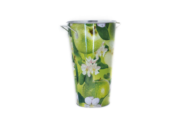 Вытянутое ведро с ручками 5.5л Яблоки Центроинструмент 1042-5,5-6