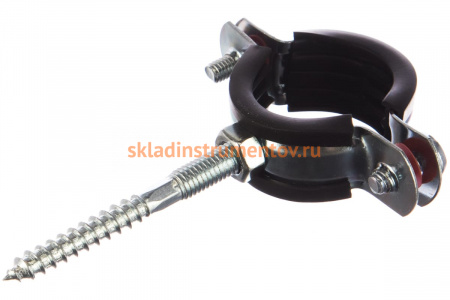 Трубный хомут с гайкой ЗУБР оцинкованный, в комплекте с сантехнической шпилькой 37866-32-37