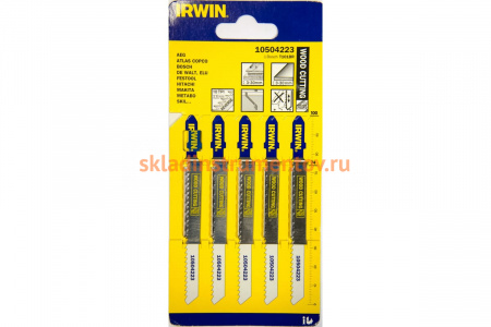 Пилка T101BR (5 шт; 100 мм; 10TPI; HCS) для электролобзика Irwin 10504223