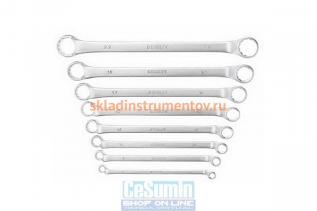 Набор накидных гаечных ключей 6-22 мм, 8 шт Stanley Expert Offset Ring Wrench 1-95-772