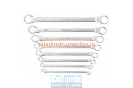 Набор накидных гаечных ключей 6-22 мм, 8 шт Stanley Expert Offset Ring Wrench 1-95-772