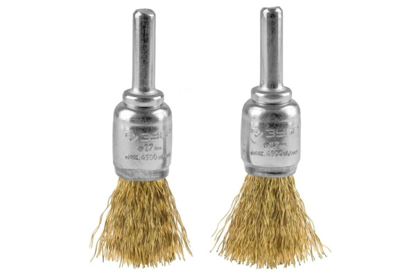 Набор щеток «ЭКСПЕРТ» 2 шт. для дрели (17 мм; латунированная проволока 0,3 мм) Зубр 35225-17-H2_z01