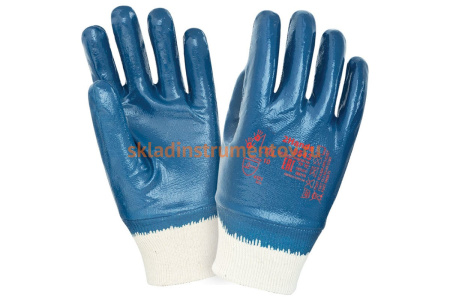 Перчатки 2Hands джерси/полное покрытие нитрилом, манжет резинка 0543-11