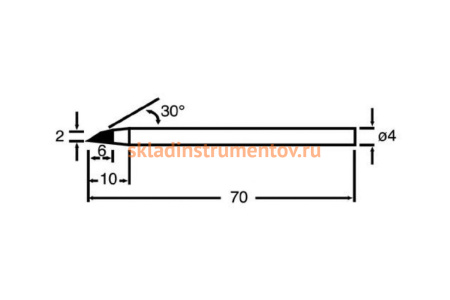Жало конус со срезом 2 мм для паяльников 8PK-S118B, 8PK-S120NB-30 ProsKit SI-S120T-4BC 00160579 Жало конус со срезом 2 мм для паяльников 8PK-S118B, 8PK-S120NB-30 ProsKit SI-S120T-4BC 00160579