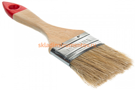 Кисть Эконом (флейцевая, натуральная щетина, деревянная рукоятка) 50мм Biber 31113 тов-001967