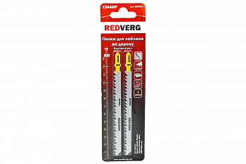 Пилка по дереву, ДСП T344DP (2 шт; прямой рез; HCS) для лобзика REDVERG 820241 6623553
