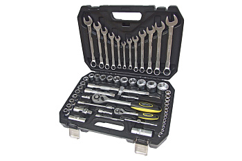 Набор инструмента ЭВРИКА 1*4"&1*2", DR, 6-гранный, 61 предмет ER-80061