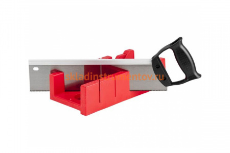 Набор "МАСТЕР": стусло пластмассовое + ножовка с пластиковой рукояткой с усиленным обушком, стусло MIDI-PLUS, 2,5", ножовка 295мм Зубр 15391-30