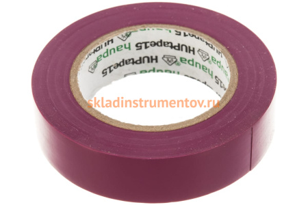 Изолента ПВХ HAUPA цвет фиолетовый, шир.15мм, длина 10 м, d 60 мм 263812