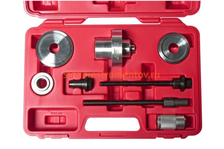 Набор инструментов для демонтажа сайлент-блоков рычагов подвески VW, AUDI A2 (7 предметов в кейсе) JTC 4853