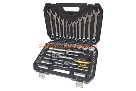 Набор инструмента ЭВРИКА 1*4"&1*2", DR, 6-гранный, 61 предмет ER-80061