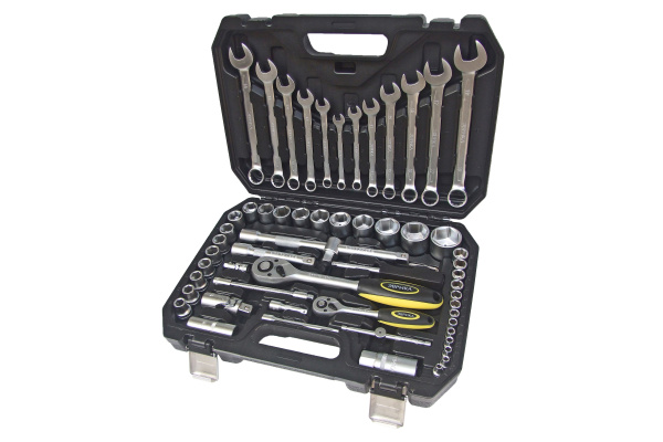 Набор инструмента ЭВРИКА 1*4"&1*2", DR, 6-гранный, 61 предмет ER-80061