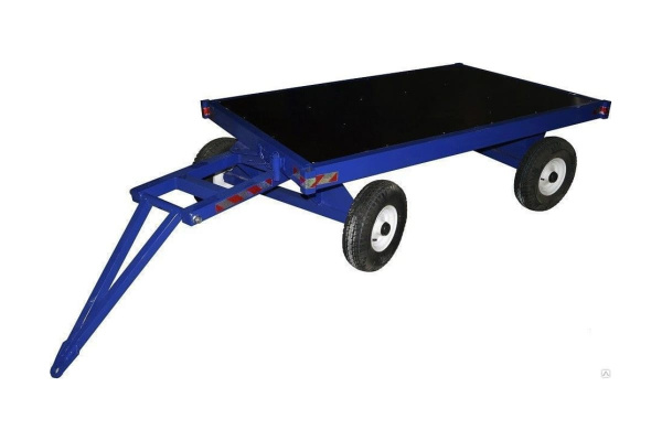 Большегрузная телега с настилом из фанеры RUSKLAD БТ 3 Н (1250x3000) d540 с пневматическими колёсами Большегрузная телега с настилом из фанеры RUSKLAD БТ 3 Н (1250x3000) d540 с пневматическими колёсами