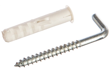 Распорный дюбель Зубр МАСТЕР тип ЕВРО с шурупом-крюком, 6х30 / 4х45 мм, 8 шт 30676-06-30