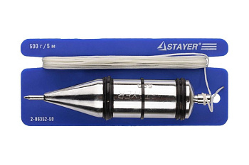 Строительный отвес со шнуром STAYER ПРОФИ 2-06352-60