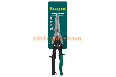 Прямые удлинённые ножницы по металлу KRAFTOOL Alligator 290 мм 2328-SL