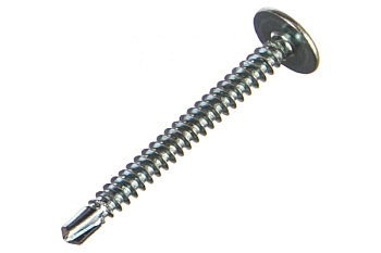 Саморезы с прессшайбой и сверлом по листовому металлу до 2 мм Зубр PH2 4,2х41 мм, 15шт 300216-42-041