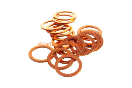 Набор медных шайб JTC размер: толщина 1.2, внутр. д. 16.4, наружн. д. 21.8 50 шт. 2016