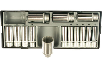 Набор головок длинных 12-гранных, 1/2", 14 шт. FORCE T4143-9