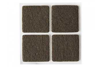 Самоклеящиеся накладки на мебельные ножки Stayer COMFORT фетровые, коричневые, квадратные - 25*25 мм, 4 шт 40912-25