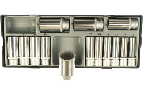 Набор головок длинных 12-гранных, 1/2", 14 шт. FORCE T4143-9
