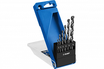 Набор сверл по металлу Проф 2-8 мм, класс А, сталь Р6М5, 6 шт. Зубр 29625-H6