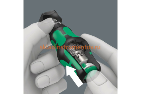 Ручка-держатель WERA 826 T Kraftform Turbo быстрозажимной патрон Rapidaptor, 1/4 x 146 мм WE-057480
