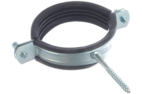 Трубный хомут Зубр оцинкованный, с шурупом, 3", 100шт 37854-83-95-100