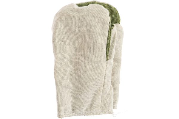 Утепленные рукавицы СИБРТЕХ двунитка с брезентовым наладонником, ватин, 2 размер 68131