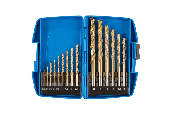 Набор сверл по металлу (15 шт; 1.5-10.0 мм; HSS-TIN) МастерАлмаз 10501607