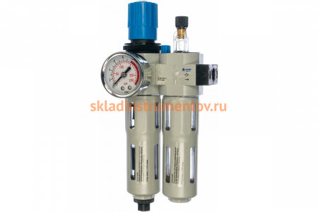 Фильтр влагоотделитель с редуктором и лубрикатором (1/4"; 16 бар) МАСТАК 690-21