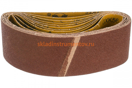 Лента шлифовальная (10 шт; 75х533 мм; P80) ПРАКТИКА 032-942