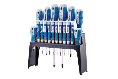 Набор отверток РемоКолор CrV, пластиковая полка, 18 предметов, 33-2-705